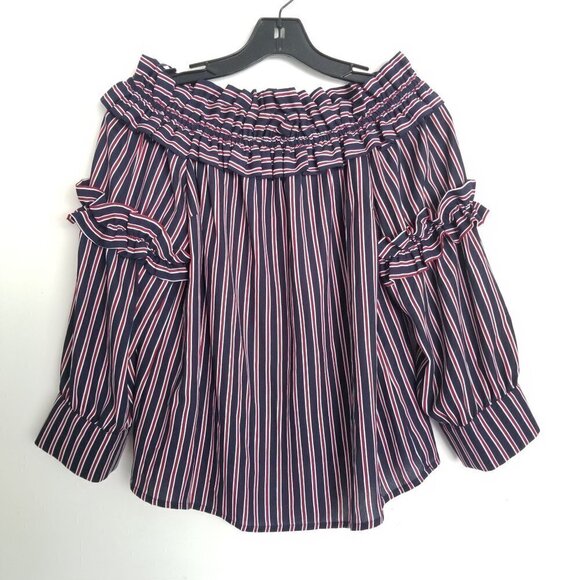 Collective Concepts Off The Shoulder Ruffle Top Sm - Picture 8 of 8
